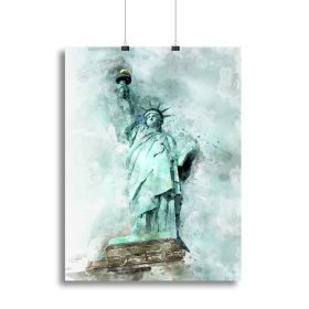 The Statue of Liberty Canvas Print or Poster (Type: Standard Framed Canvas Print, size: XX-Large (32" x 24"))